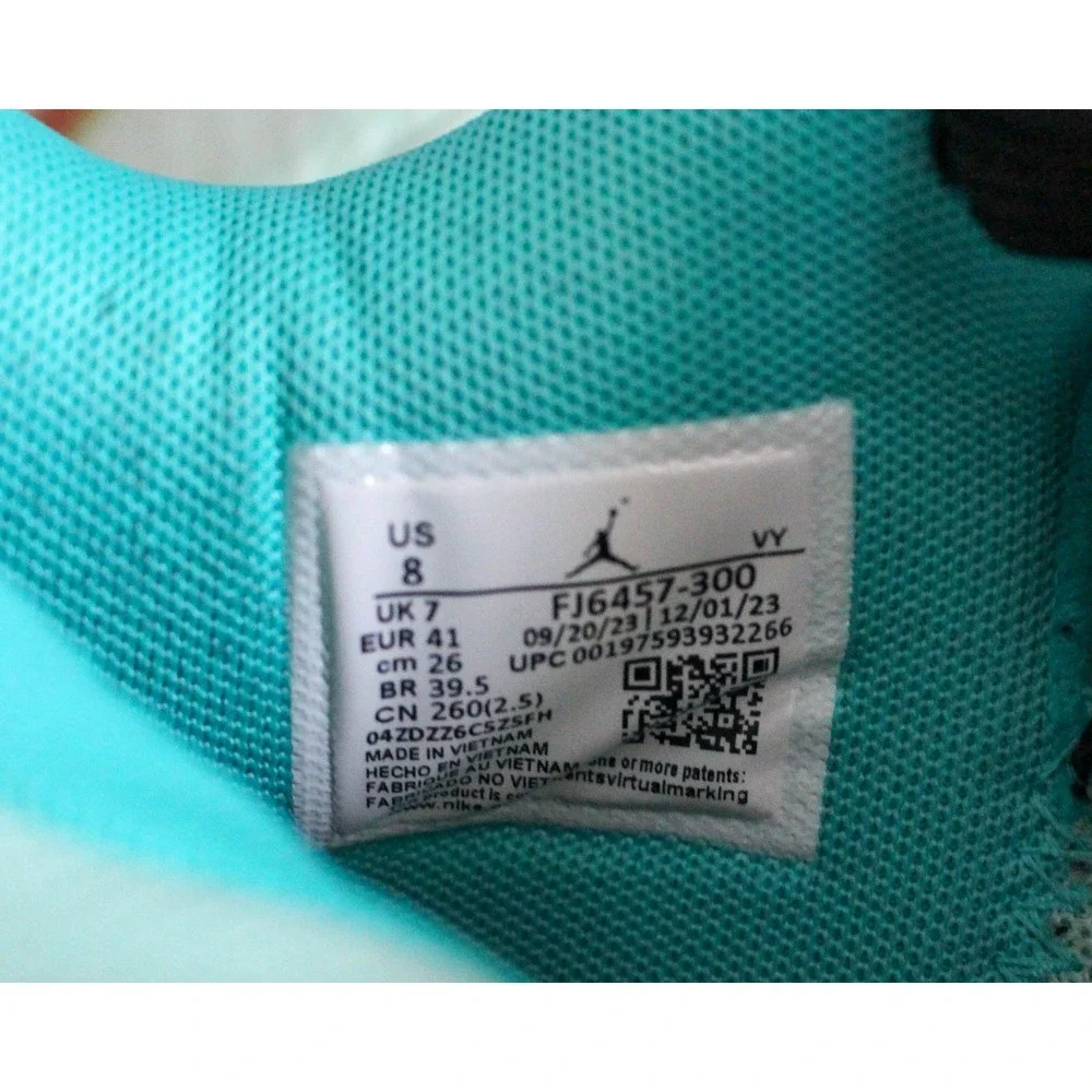 Nike Basketball Shoes Mens 8 Mint Green Jordan Tatum 2 Vortex Sneaker FJ6457-300